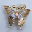 Különleges 3D-s mozgó szárnyú, cirkon kővel díszített pillangó arany medál