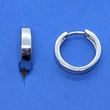 3 mm széles sima ezüst karika fülbevaló