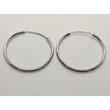 2 mm széles csőből készült csiszolt mintájú ezüst karika fülbevaló