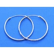 2 mm széles csőből készült csiszolt mintájú ezüst karika fülbevaló
