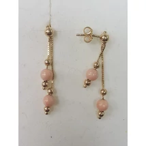 Lógós, korall fülbevaló