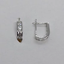 Fehérköves fehér arany baba fülbevaló