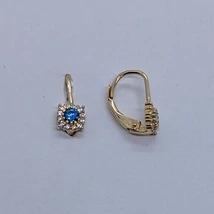 Kék fehér köves arany fülbevaló