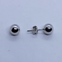 Gömb alakú fehér arany fülbevaló