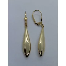 Lágy nyúltott rombusz alakú magas fényű lógós arany fülbevaló