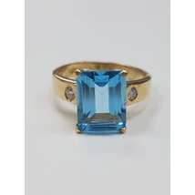 Gyémánt, topáz gyűrű