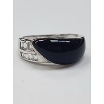 Fehér arany ónix gyűrű