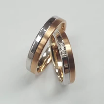 Rozé fehér arany karikagyűrű