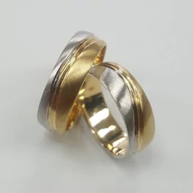 Fehér sárga arany karikagyűrű