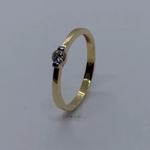 Szoliter cirkon köves eljegyzési arany gyűrű