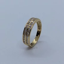 Dupla soros cirkon köves arany gyűrű