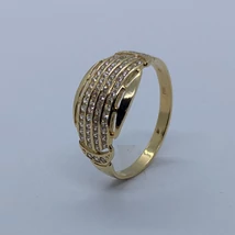 Négy soros cirkon köveses arany gyűrű