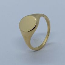 Kaul fazonú sima gravírozható arany pecsét gyűrű