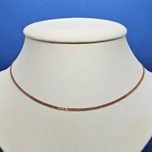 Garibaldi fantázia nevű, széleslapos, rose színű arany lánc