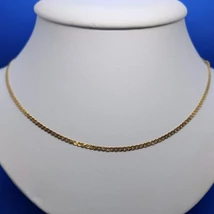 Érdekesen szőt pancer szemekkel lészült magas fényű, csiszolt Mona Lisa elnevezésű arany lánc