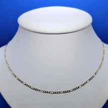 3+1 hosszú szemből készített magas fényű csillogó csiszolt Figaró elnevezésű tartós arany lánc