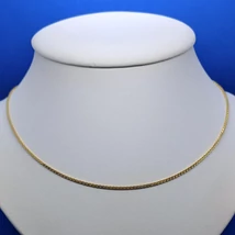 Különleges csiszolású, és különleges szemekből összeállított, magas fényű Barbara nvű arany lánc