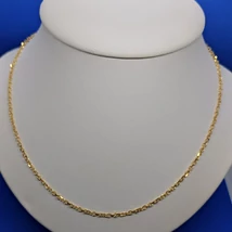 90 fokkal elfordított kerek szemekből össze állított, anker arany lánc