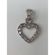 Fehér arany szív medál