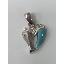 Fehér arany szív medál