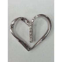 Fehér arany szív medál