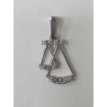 Fehér arany mérleg medál