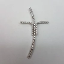 Fehér arany kereszt medál