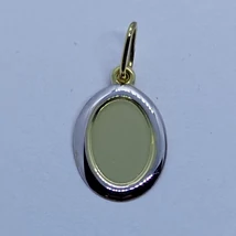 Grvírozható biecolor ovális keretes arany medál