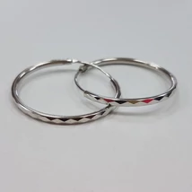 Karika ezüst fülbevaló