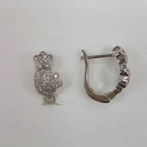 Virágos ezüst fülbevaló