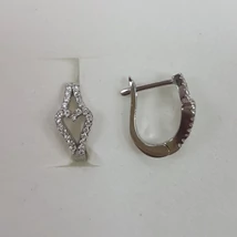 Szives ezüst fülbevaló