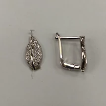 Cirkon köves ezüst fülbevaló