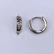 Cirkon köves ezüst fülbevaló