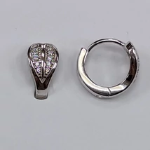 Cirkon köves ezüst fülbevaló