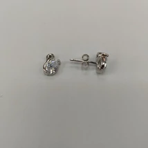 Hattyús ezüst fülbevaló