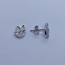 Virág mintás ezüst fülbevaló