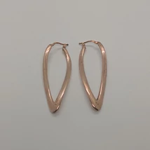 Csepp alakú rozé színű ezüst fülbevaló