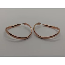 Rozé hullámos ezüst karika fülbevaló