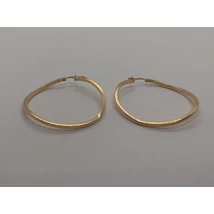 Arany színú hullámos ezüst karika fülbevaló