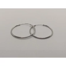 Sima ezüst karika fülbevaló