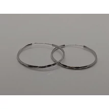 Mintás ezüst karika fülbevaló