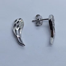 Cirkon kővel díszitett, áttört mintás angyalszárnny ezüst fülbevaló