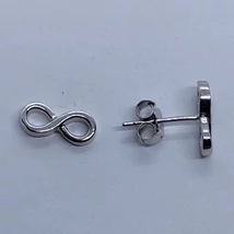 Végtelen jeles kő nélküli ezüst fülbevaló