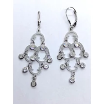 Keleties hatású cirkon kővel díszített nagyon dekoratív lógós ezüst fülbevaló