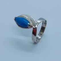 Türkiz köves ezüst gyűrű