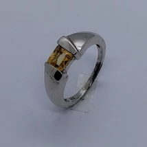 Citrin köves ezüst gyűrű