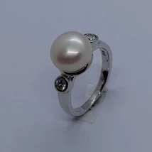 Édesvizi tenyésztett gyöngy ezüst gyűrű