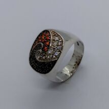 Onix,Calcit köves ezüst gyűrű
