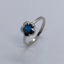 Kék opál köves ezüst gyűrű