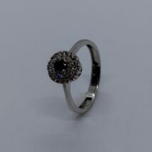 Fekete, fehér köves ezüst gyűrű